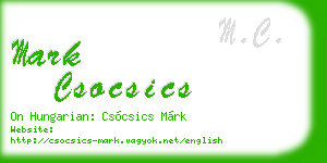 mark csocsics business card
