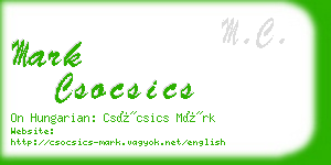 mark csocsics business card